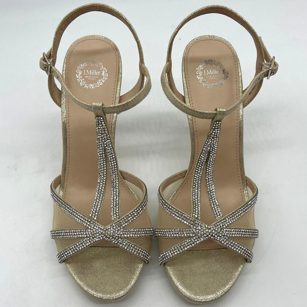 I.Miller Womens Ramona Heeled Sandals Gold Size 10M